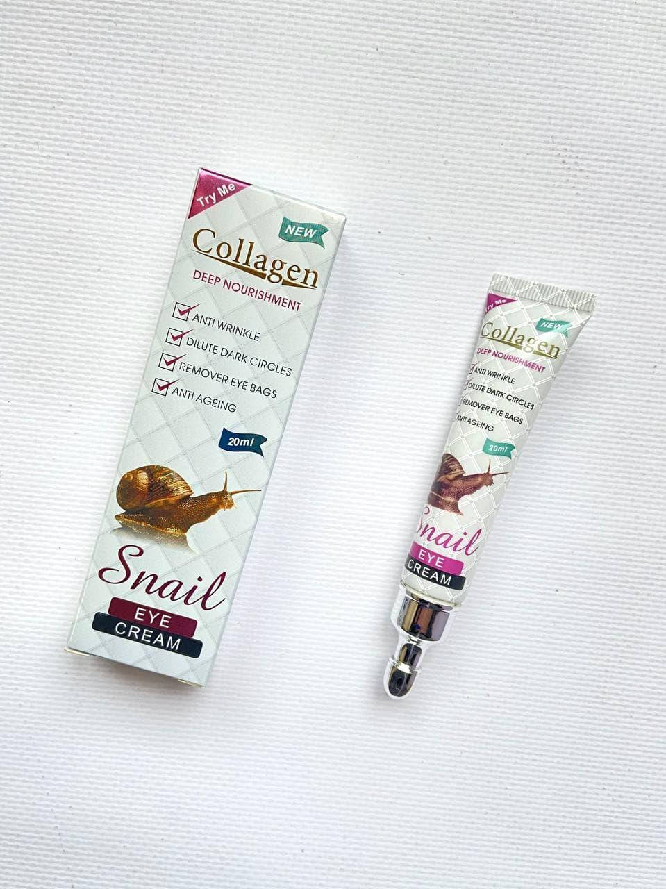 

Крем для кожи вокруг глаз с муцином улитки Snail Collagen 20гр