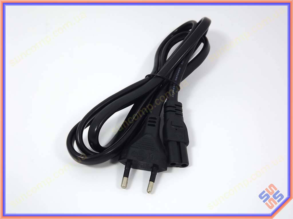 

Кабель питания (AC) 220V в блок PA2E C7 (2pin гнездо) двойной штекер. Черный