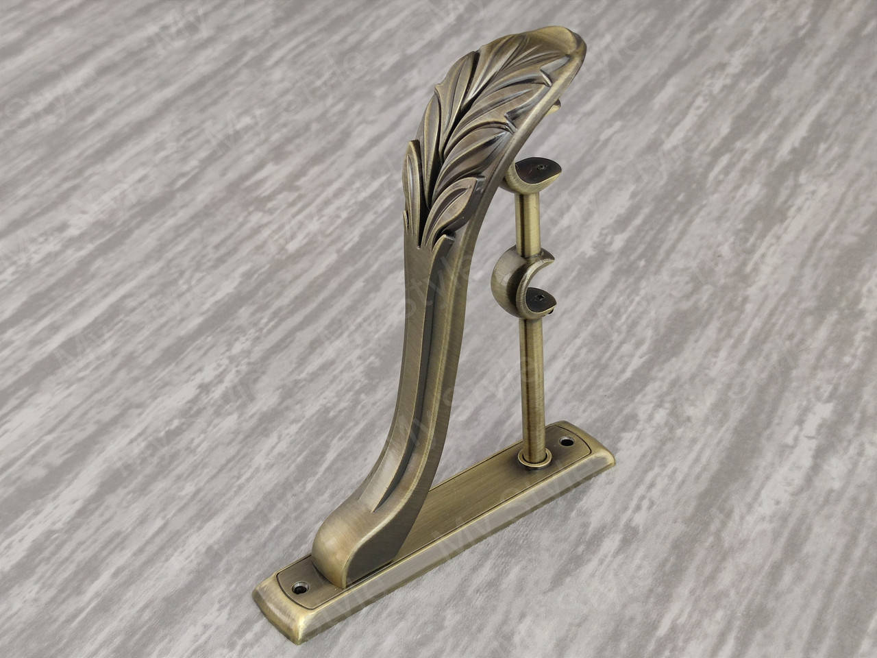 

Держатель карниза двойной Ретро Листок 25.19мм. Антик