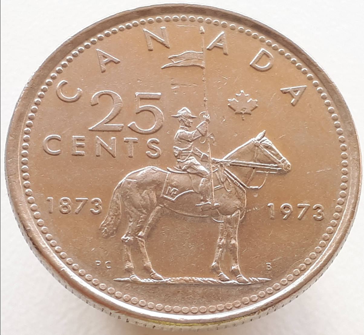 

Канада 25 центов 1973 - 100 лет конной полиции Канады