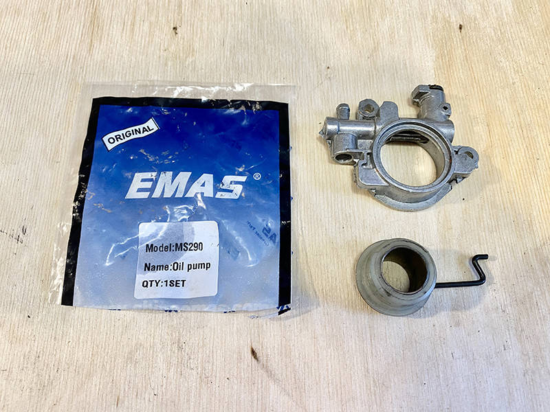 

Маслонасос EMAS для Stihl MS 290 + ПРИВОД МАСЛОНАСОСА