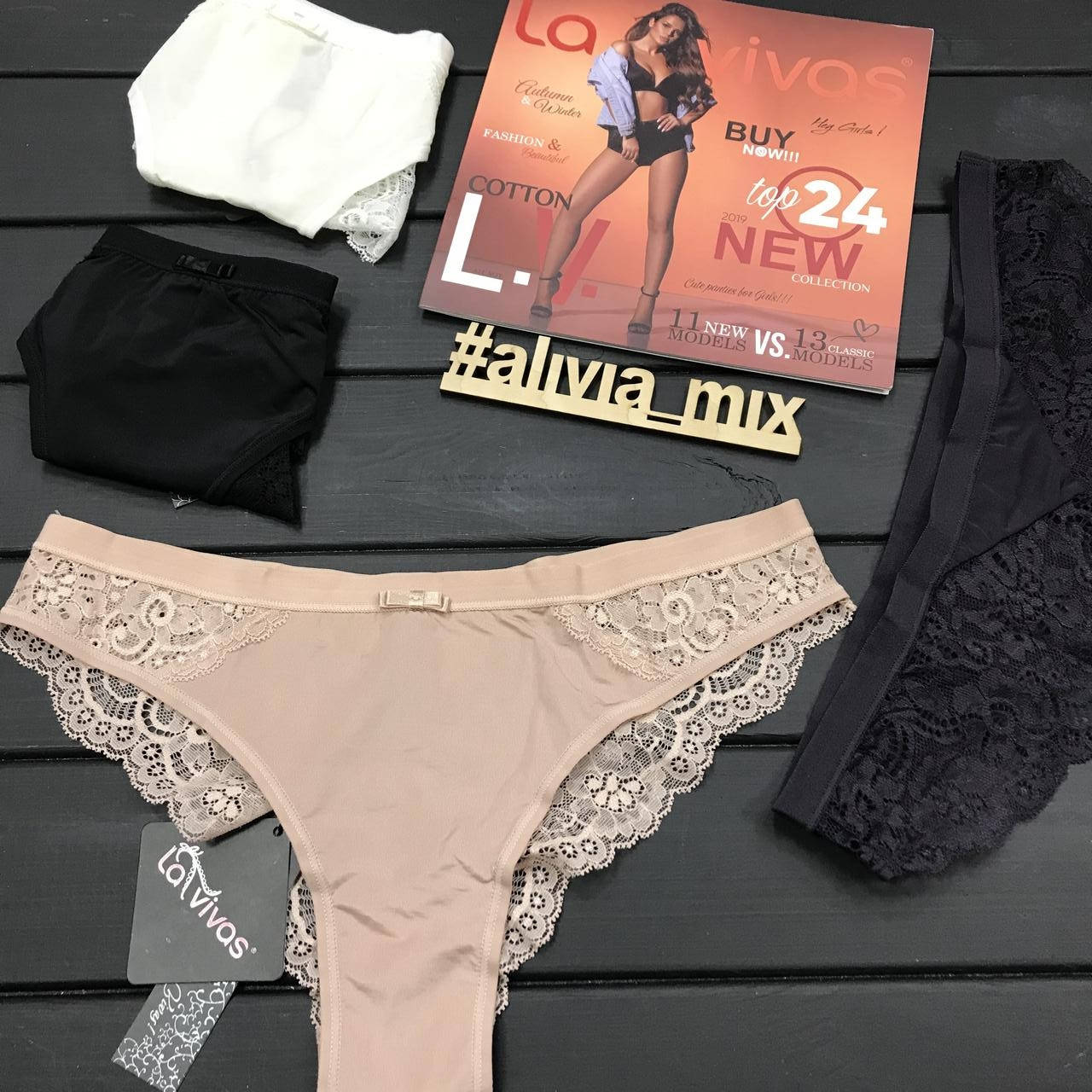 

Женские трусики из микрофибры La vivas Пудра, XL