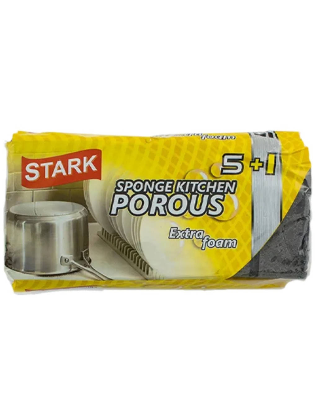 

Губка крупнопористая ТМ "STARK" 5+1 шт, Черный