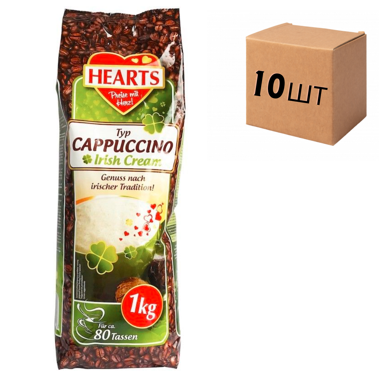 

Ящик капучино HEARTS Irish Cream 1кг (в ящике 10шт)