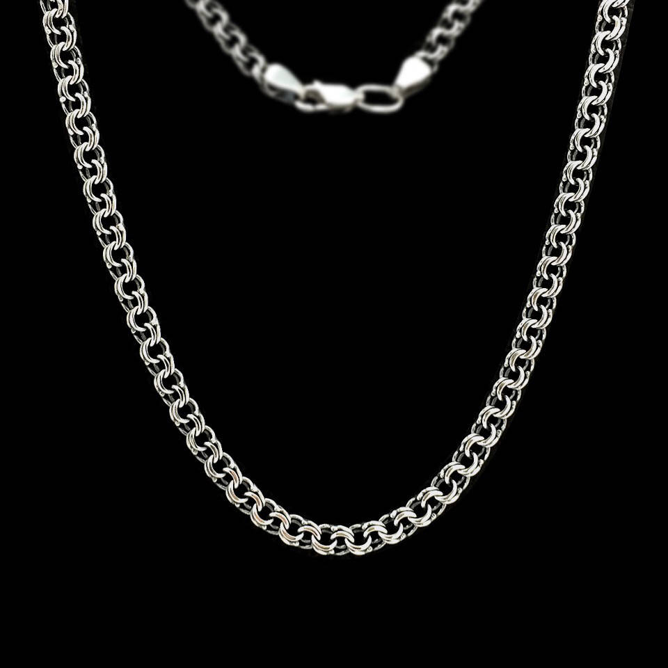

Серебряная цепочка Бисмарк, 600мм, 16 грамм, чернение