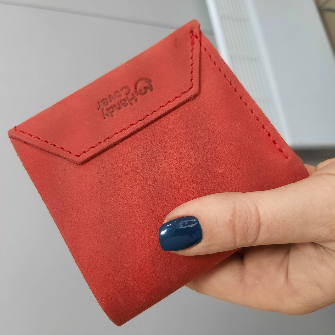 

УЦЕНКА!! Кошелек женский кожаный на кнопке Handycover HC0088 красный