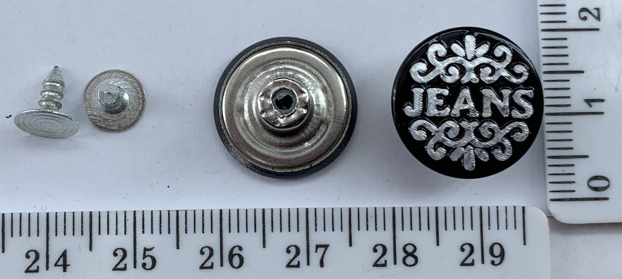 

Кнопка пуговица джинсовая средн гран (jeans) ф=17мм уп=50шт