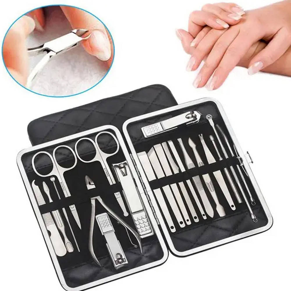 

Профессиональный маникюрный набор / Набор для маникюра в футляре (20 предметов в комплекте)