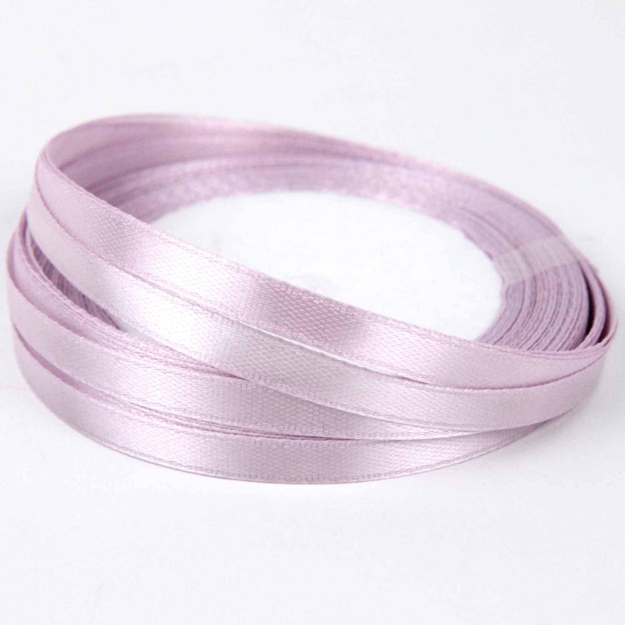 

Лента атласная для упаковки, 6 мм Светло-лиловая