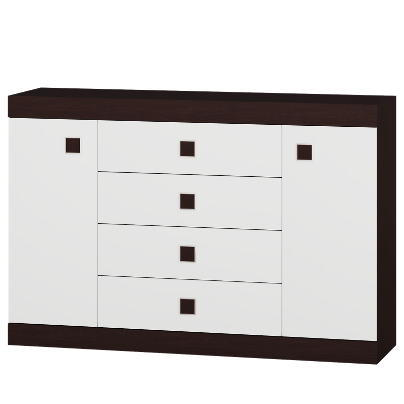 

Комод Соната-8 (1400х380х935) ВЕНГЕ ТЕМНЫЙ+БЕЛЫЙ