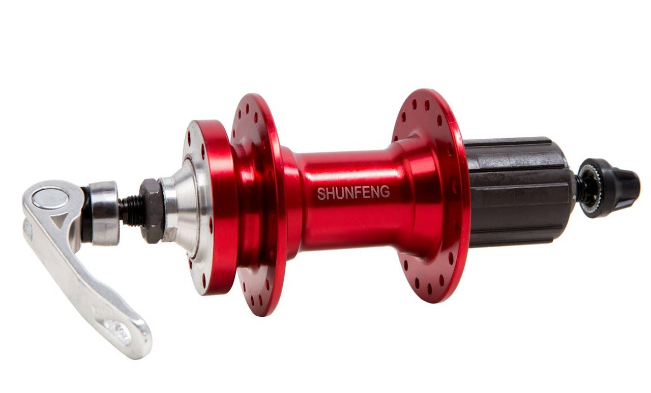 

Втулка задня SHUNFENG SF-A217R 36H під диск На касету 8-9-10 Червоний (HUBR-Al-036)