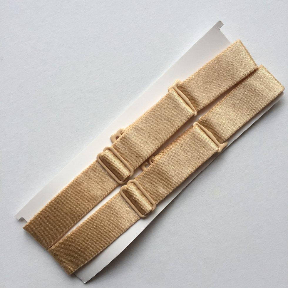 

Бретели для бюстгальтера, ширина 2 см, бежевые, Бежевый