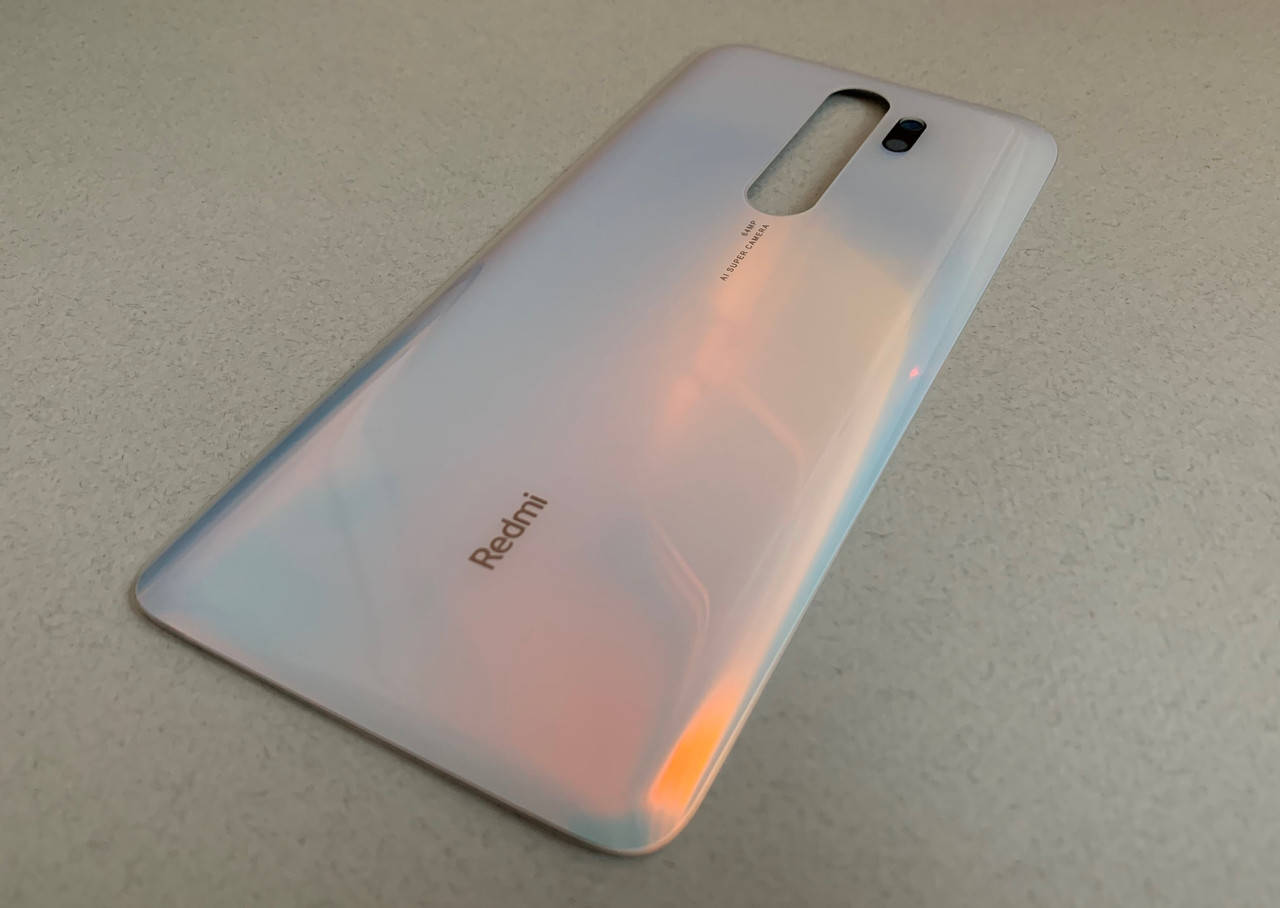 

Задняя крышка на Redmi Note 8 Pro White белого цвета, стекло, Белый