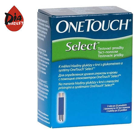 

Тест-полоски ВанТач Селект (OneTouch Select) - 1 упаковка по 50 шт.
