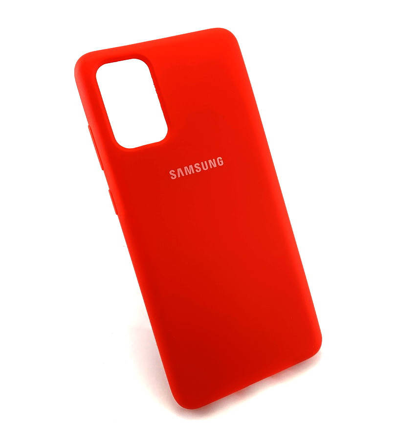 

Оригинальный чехол для Samsung galaxy s20 Plus g985 накладка бампер Silicone Cover противоударный красный