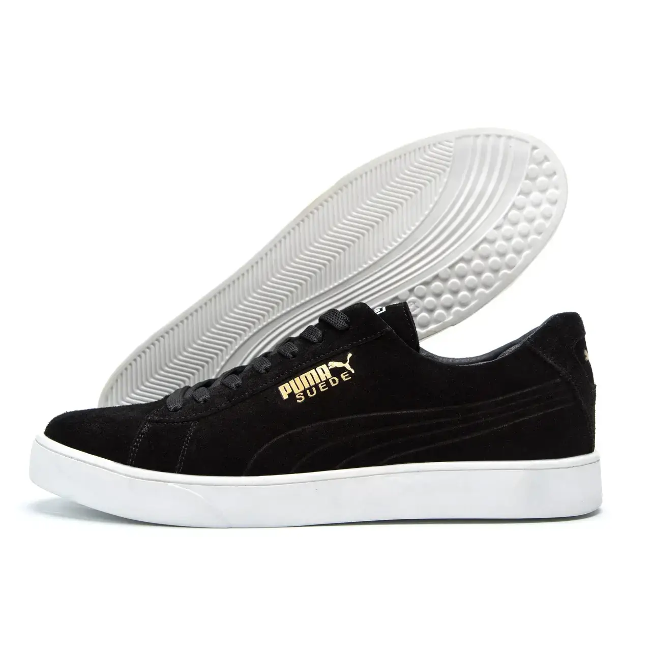 

Мужские кожаные кроссовки Puma Smash Suede Black, Черный
