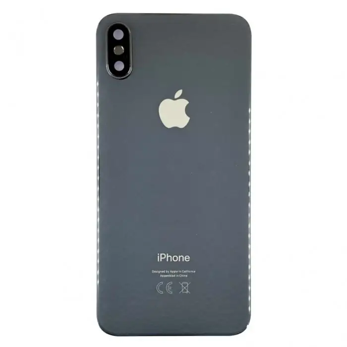 

Задняя крышка для iPhone X со стеклом камеры Black (spays gray)