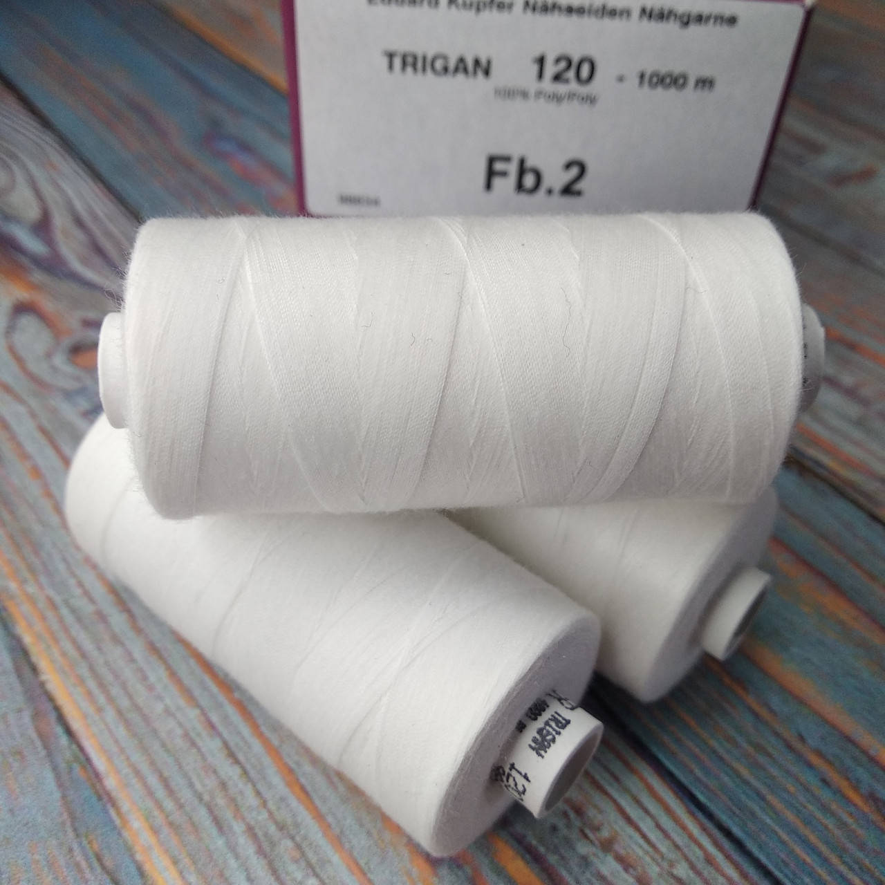 

Нитки Trigan Kupfer 120 белый №2 (1000м)