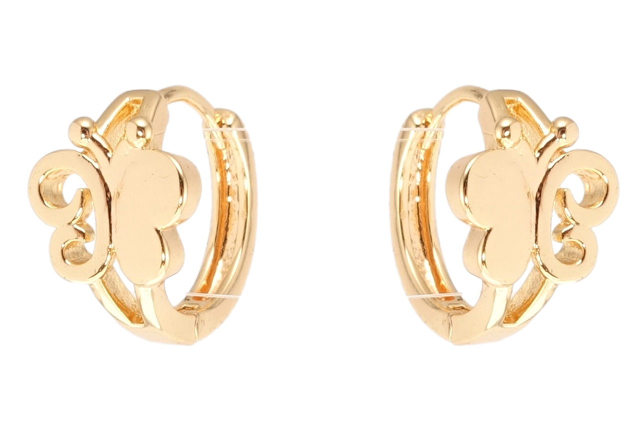 

Серьги Xuping M&L желтый оттенок колечки "Бабочки"