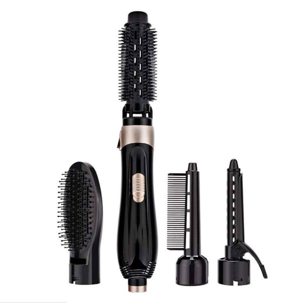 

Фен плойка расческа для укладки выравнивания волос насадками BEAUTYSONIC универсальная 4 в 1 (Черная)