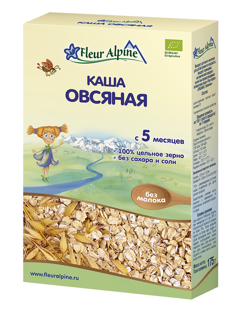 

Каша овсяная с 5 месяцев тм "Fleur Alpine", 175г