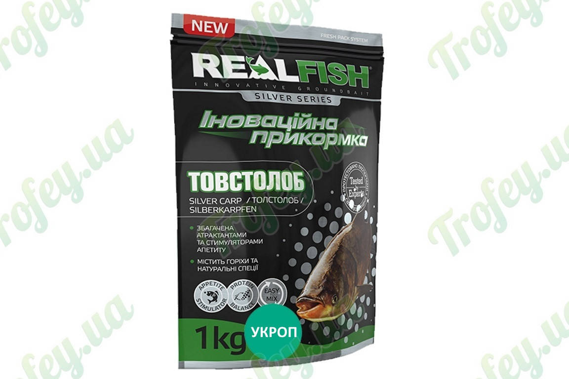 

Прикормка Real Fish Толстолоб (укроп) 1кг