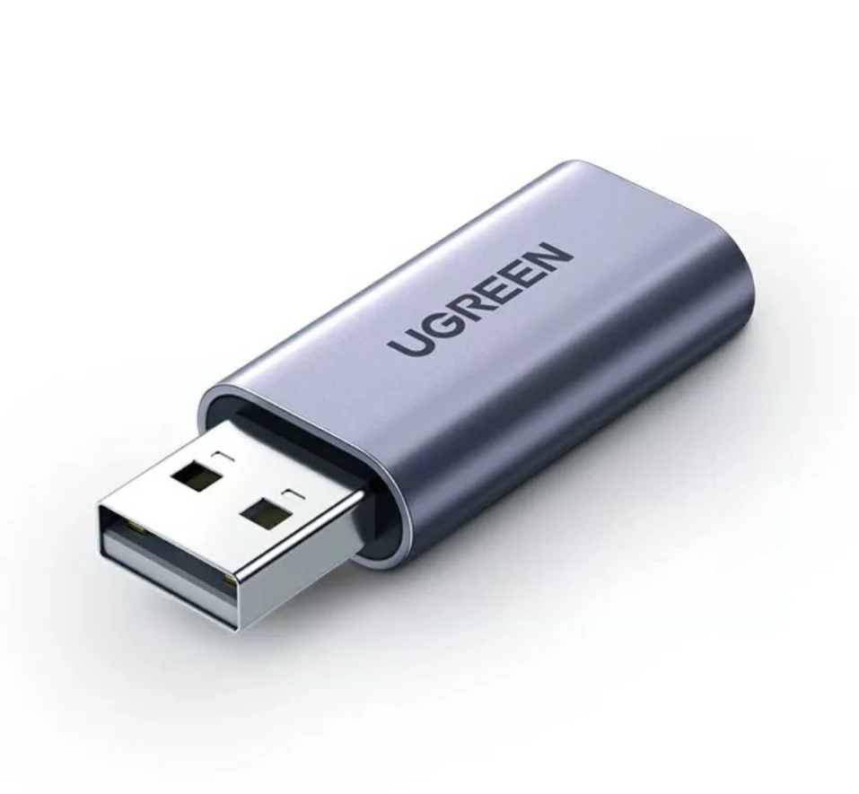 

Внешняя звуковая карта Ugreen CM383 USB, 2 в 1, стереофоническая (поддерживает все ОС)