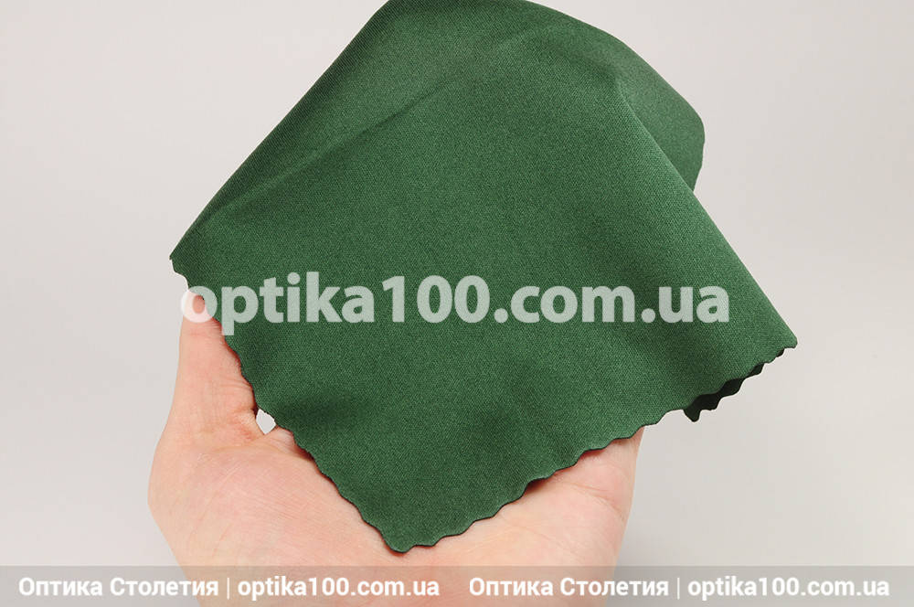

Зелёная салфетка микрофибра для очков, оптики, экранов. Премиальное качество