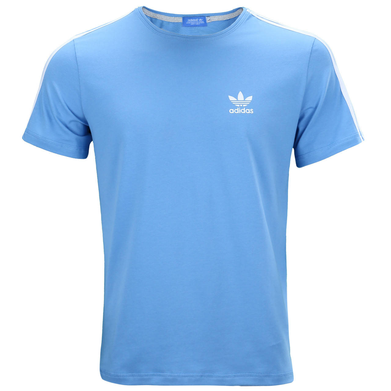 

Футболка спортивная голубая ADIDAS с лампасами Ф-10 GLB XXL(Р) 21-901-020, Голубой