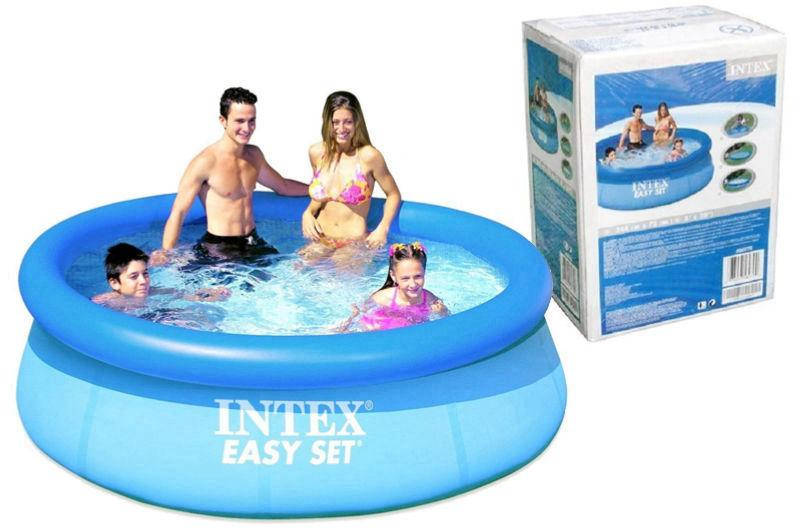 

Бассейн круглый надувной INTEX 28110 семейный детский 244 на 76 см, Синий