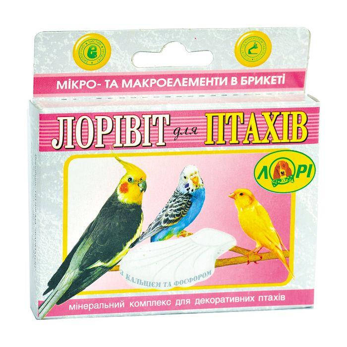 

Мел витаминизированный для птиц Лори "Лоривит" 40г.
