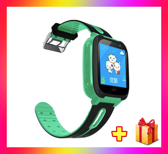 

Детские смарт часы телефон Smart Baby watch S4 с GPS зеленый цвет. Умные часы + 2 ПОДАРКА