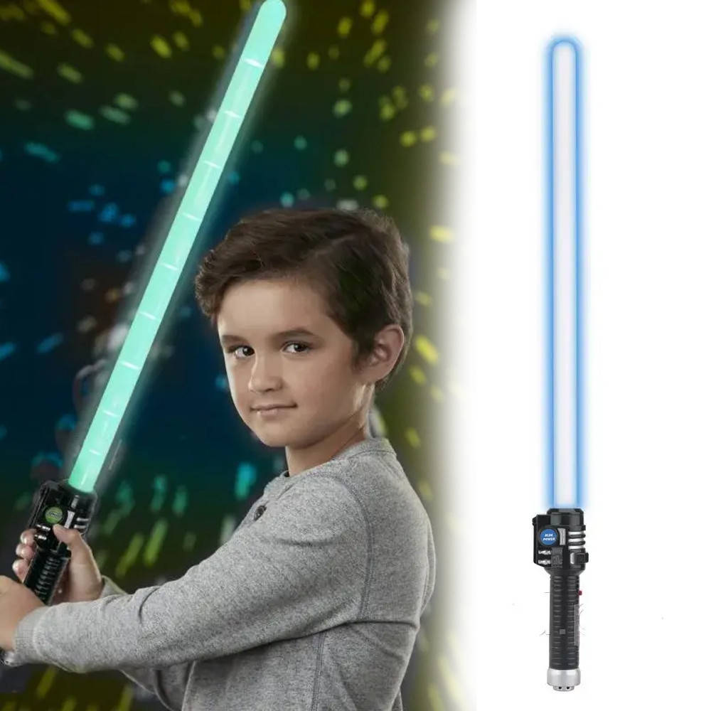 

Игрушечный двусторонний световой меч 4 цвета Space Sword / Меч джедая, Черный