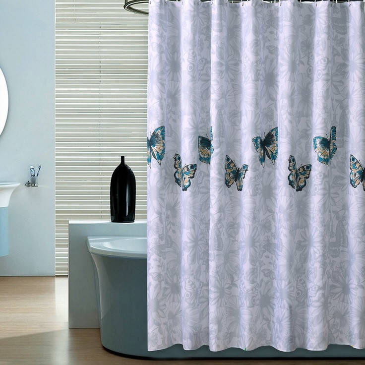 

Шторка для ванной SG Butterflies 180х180 см (21136), Серый