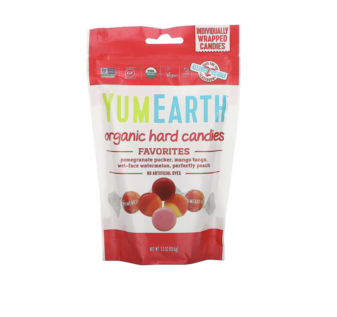 

YumEarth, Органічні льодяники зі смаком улюблених фруктів, 93,6 г
