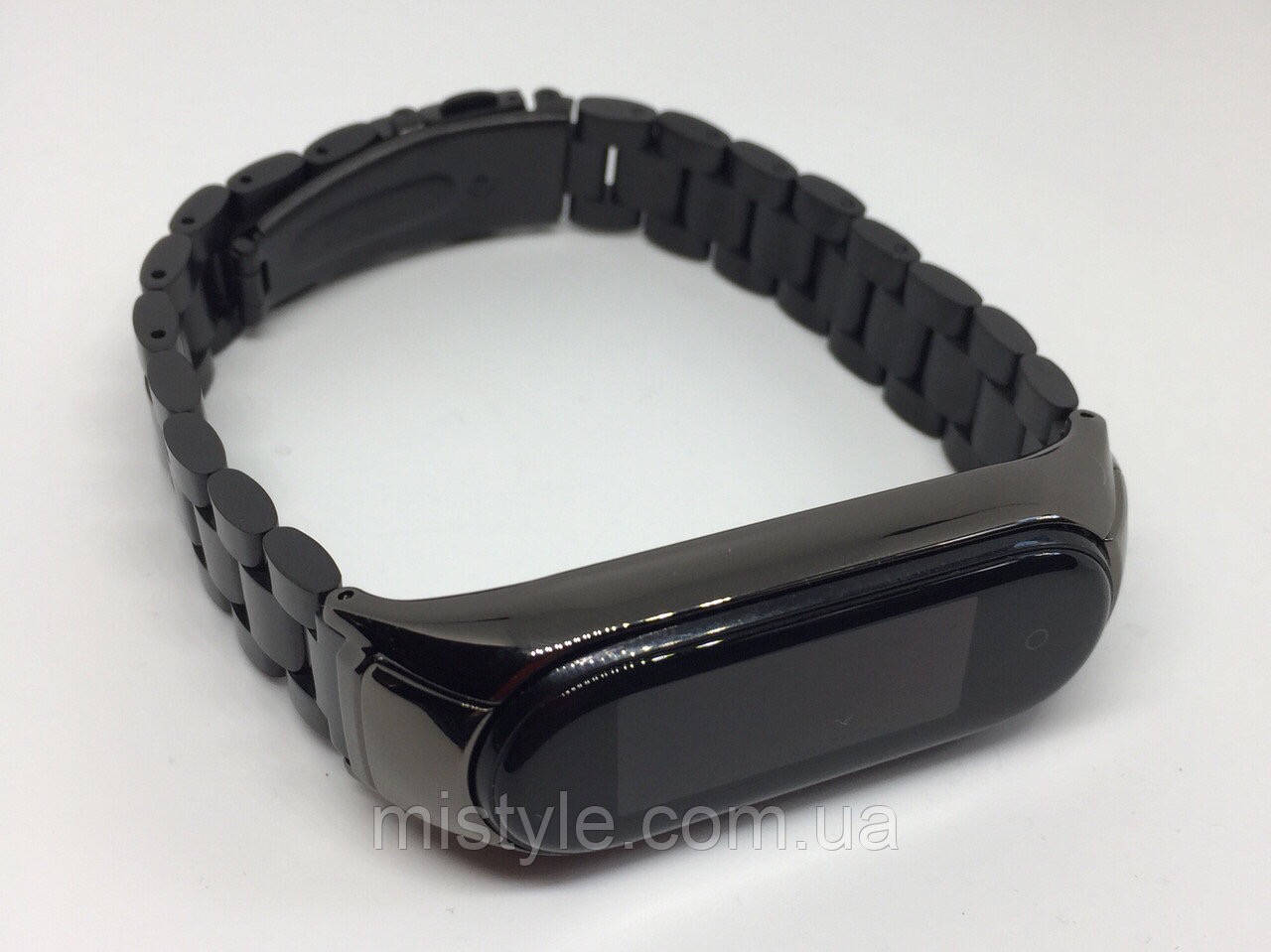 

Ремешок mi band 5 6 mi smart band 5 металлический крупное звено чёрный