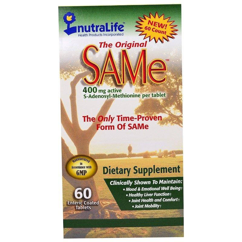 

NutraLife The Original SAMe 400 mg 60 капсуловидных таблеток