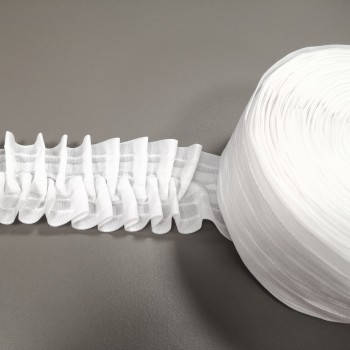 

Лента для штор вафелька, матовая 6 см, Белый