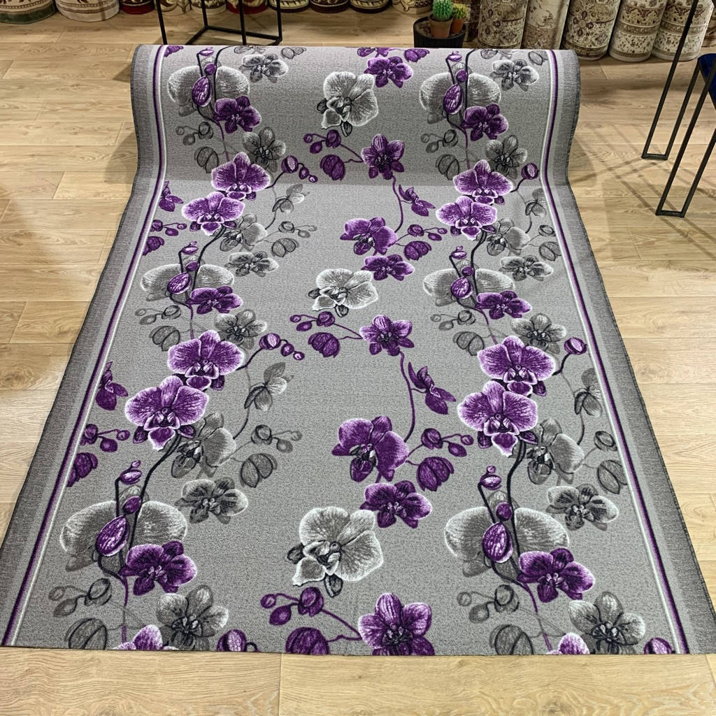 

Покрытие ширина 2,50м паласное принт "фиолетовая орхидея" (есть размеры)