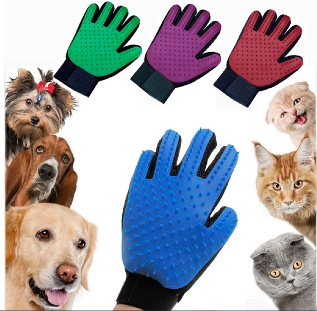 

Перчатка для вычесывания шерсти с домашних животных Pet Brush Glove, Синяя