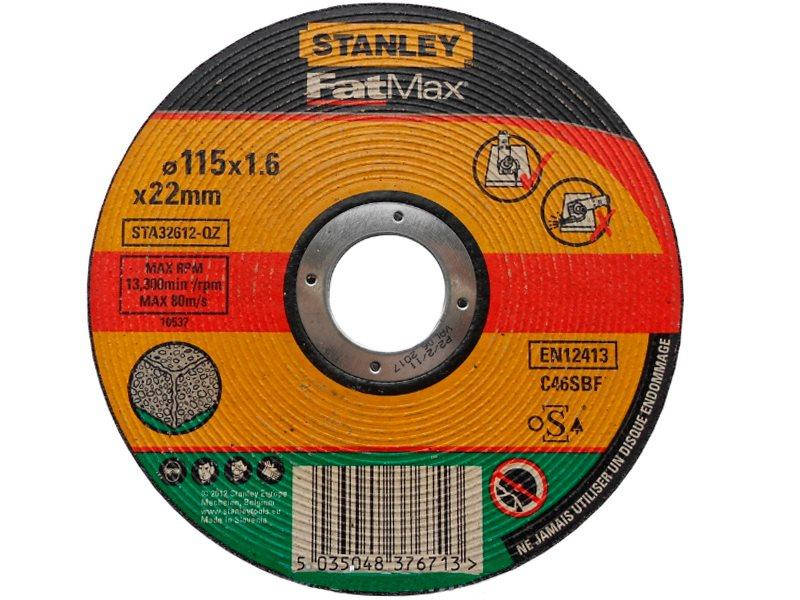 

Диск отрезной по бетону (камню) 115x1,6х22 мм, тип Flat (упак. 1/25) Stanley STA32612