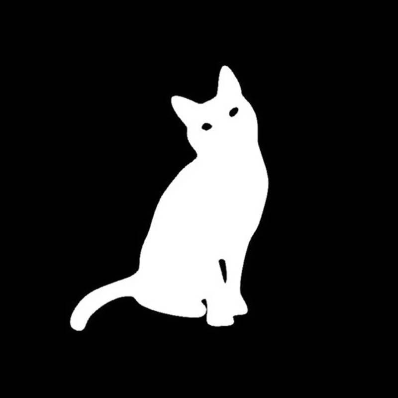 

Наклейка Кот - белая, Белый