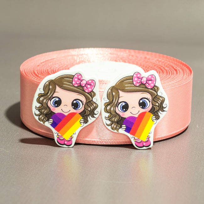 

Кабошон Серединка Лайк LIKEE Девочка с сердечком Сб-459, Разные цвета