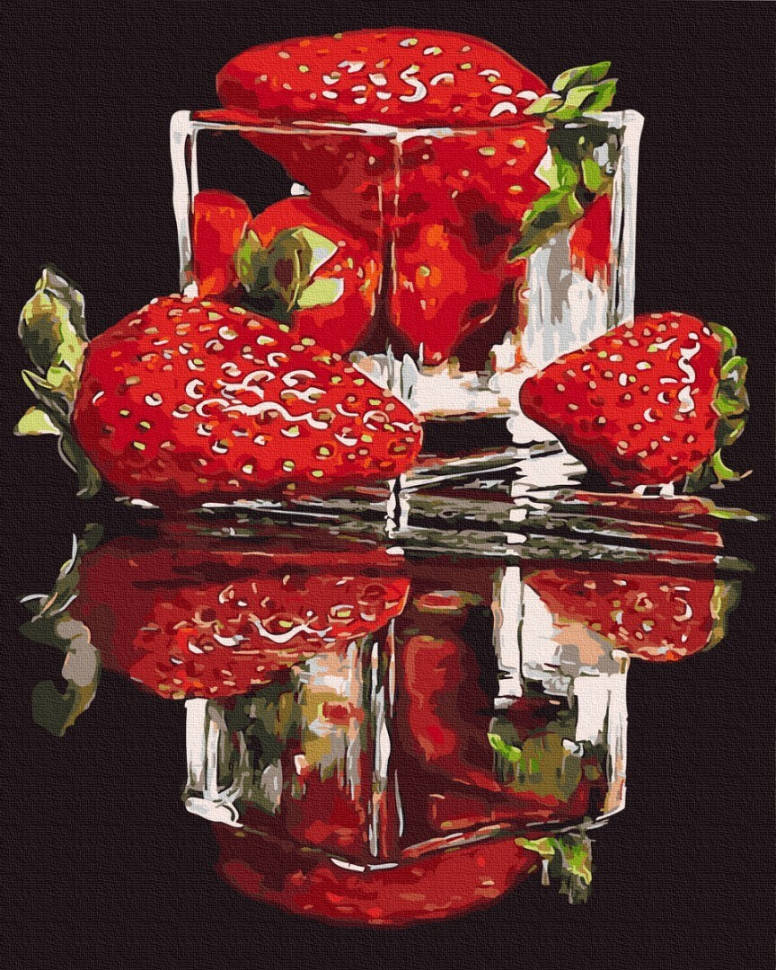 

Картина по номерам Спелая клубника 40х50