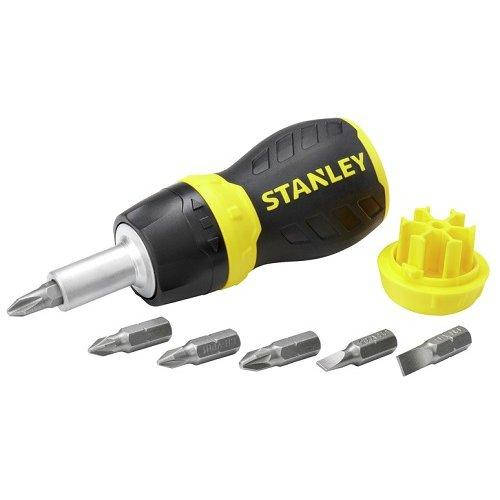

Отвертка укороченная Stanley Multibit Ratchet Stubby реверсивная