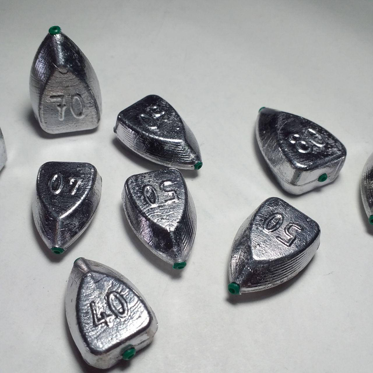 

"Инлайнер" Грузила скользящие 40г - 80г Рыбацкие грузила