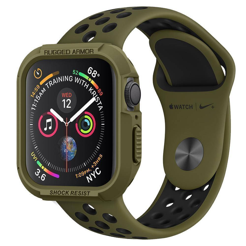 

Чехол Spigen Rugged Armor для Apple Watch 4/5/6/SE/7 44/45mm Olive Green (062CS26015)