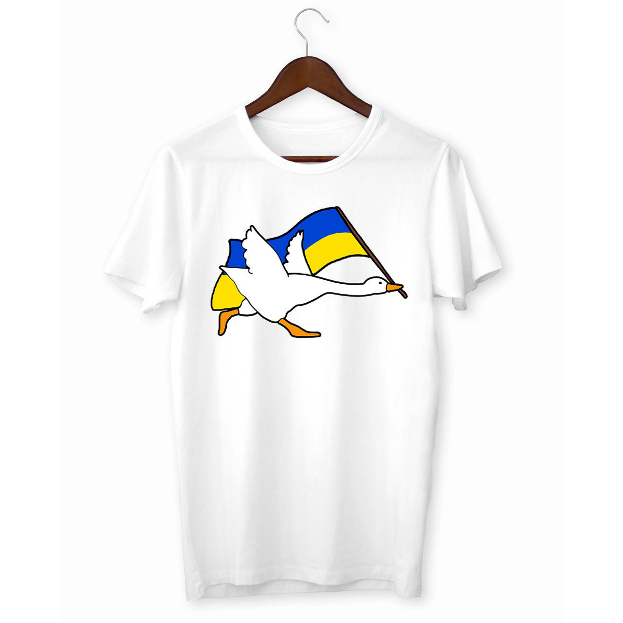 

Футболка с принтом "Гусь с флагом Украины" Push IT M, Черный