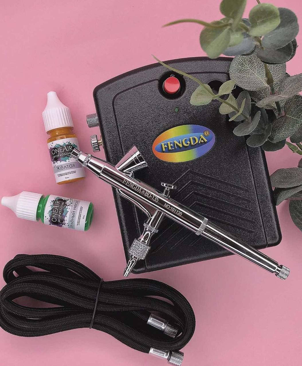 

Набор для аэрографии на ногтях Аэрограф