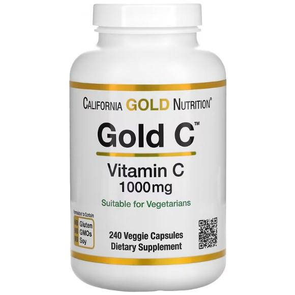 

Витамины и минералы California Gold Nutrition Vitamin C 1000 (240 капсул.)